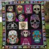 Skull Quilt Blanket Ver 17  Quilt